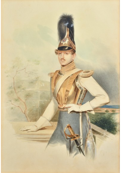 Клюндер (Клиндер) Александр Иванович (1802-1874). «Портрет военного в кирасе».
