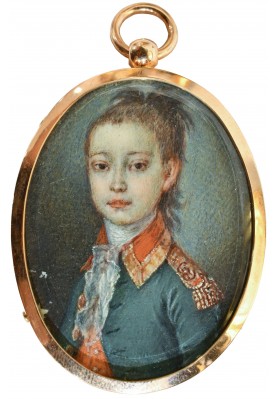 Портрет мальчика в мундире Преображенского полка.