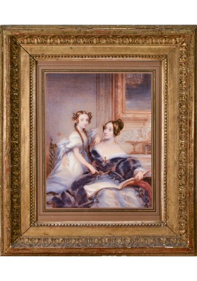 Робертсон Кристина  (1796 – 1854). «Портрет Нарышкиной Ольги Станиславовны с дочерью Софией Львовной, в замужестве графиней Шуваловой».